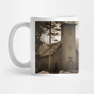 Little Brown Church In Sepia Mug